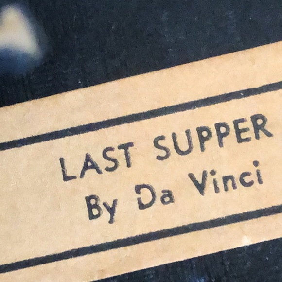 The Last Supper circa 1960 framed & Matted miniature 7.5” by 4” Da Vinci - Picture 4 of 7